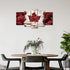 5 Pieces Modern Canvas Painting Wall Art  Flag Of Canada Constructed Of Maple Leaves White Birch Bark Country Symbol